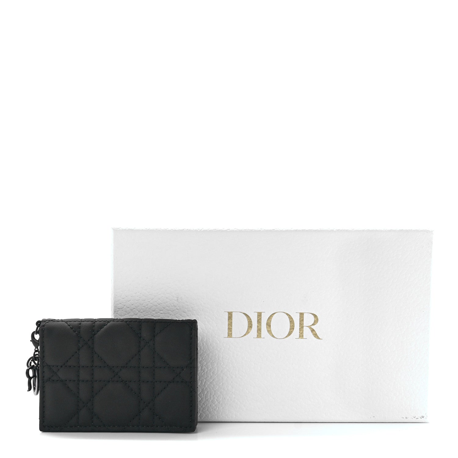 Christian Dior Ultra Matte Calfskin Small Lady Dior Flap Card Holder Black 11 of 11