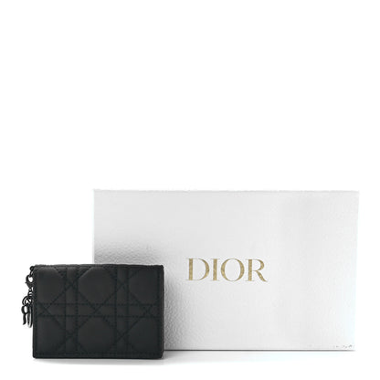 Christian Dior Ultra Matte Calfskin Small Lady Dior Flap Card Holder Black 11 of 11