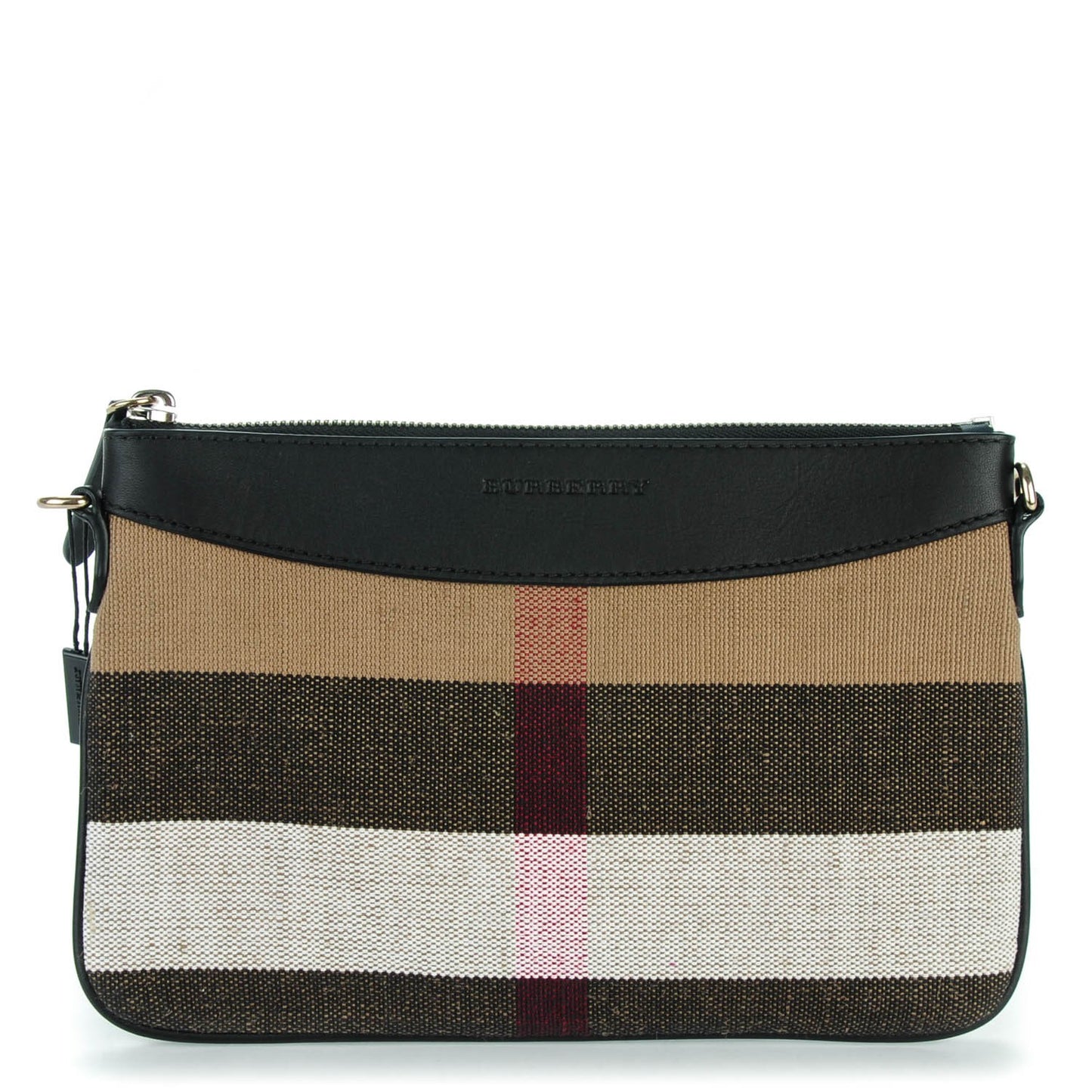 Mega Check Peyton Crossbody Clutch Bag Black