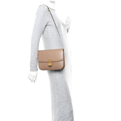Celine Liege Calfskin Medium Classic Box Flap Bag Taupe 2 of 14