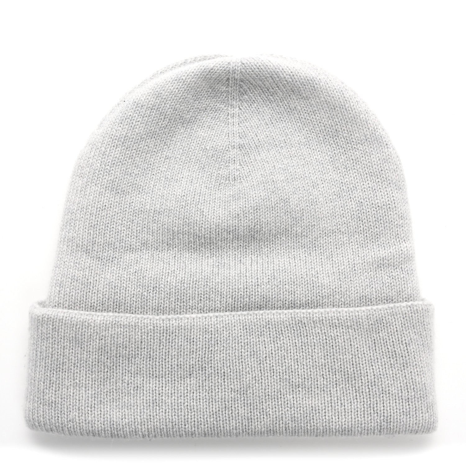Chanel Cashmere Crystal CC Heart Beanie Hat Light Grey 3 of 5