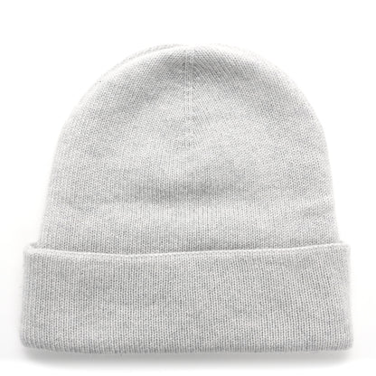 Chanel Cashmere Crystal CC Heart Beanie Hat Light Grey 3 of 5