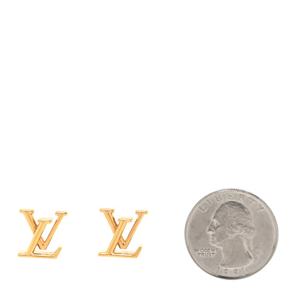 Louis Vuitton Metal LV Iconic Earrings Gold 2 of 6