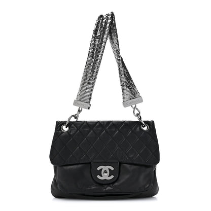 Chanel Lambskin Quilted Chain Mail Shoulder Bag Black 1 of 15