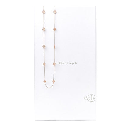 Van Cleef & Arpels 18K Rose Gold 16 Motifs Sweet Alhambra Necklace 7 of 7