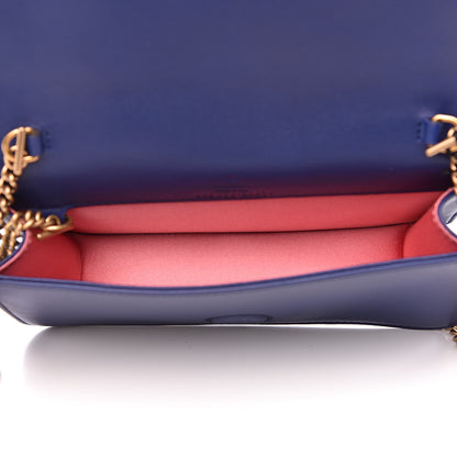 Gucci Velvet Matelasse GG Marmont Mini Bag Cobalt Blue 5 of 12