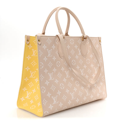Louis Vuitton Empreinte Monogram Spring In The City Onthego MM Beige Pink Yellow 3 of 9