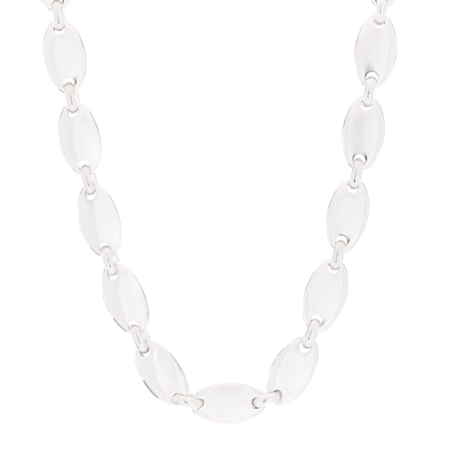 Tiffany Sterling Silver Oval Link Collar Necklace 1 of 3