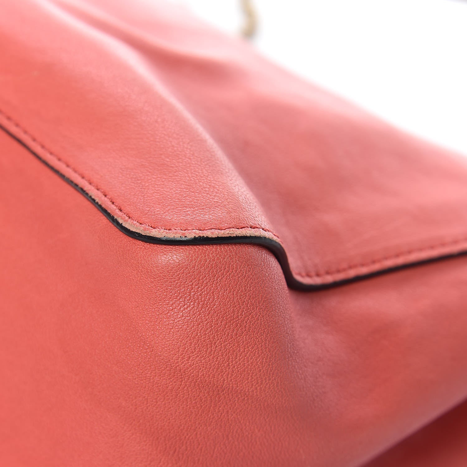 Chloe Goatskin Medium Elsie Shoulder Bag Coral Pop 13 of 16