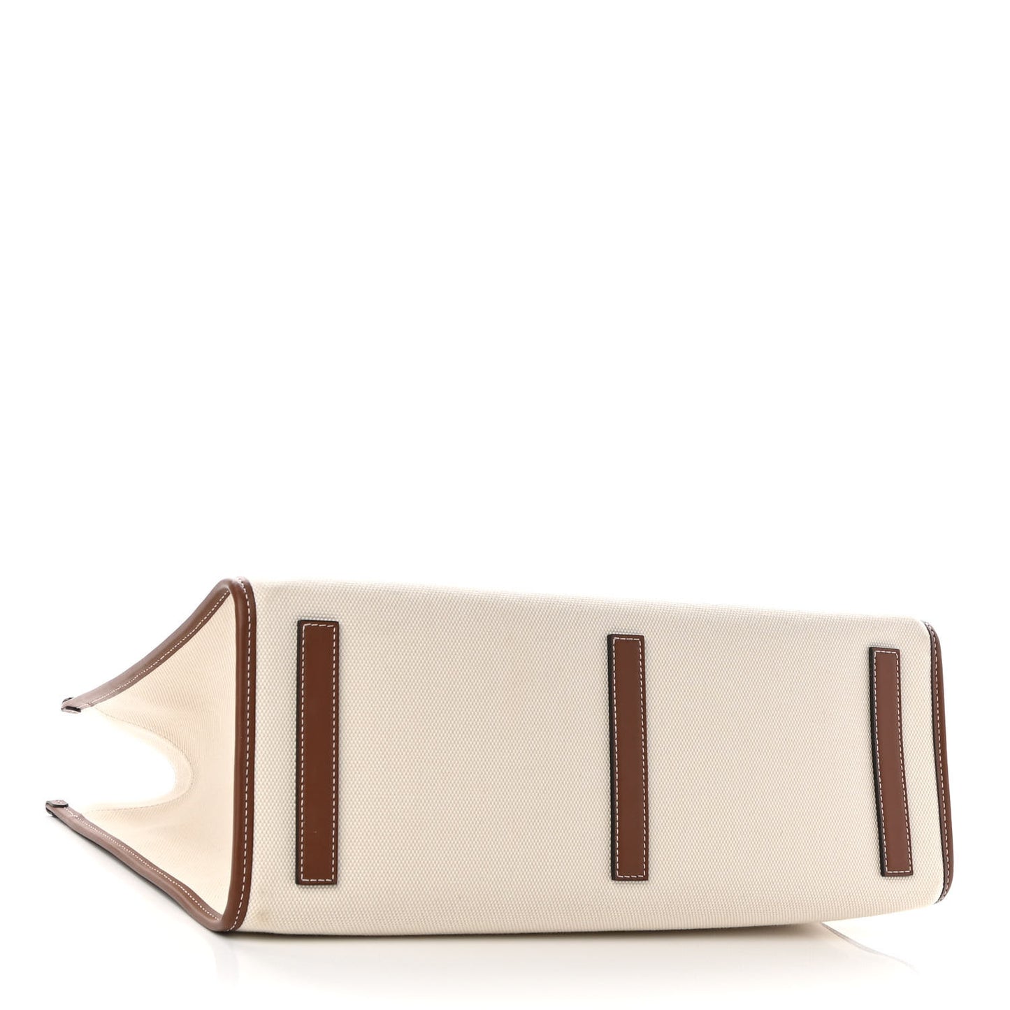 Canvas Smooth Calfskin Medium Two Tone Freya Tote Brown