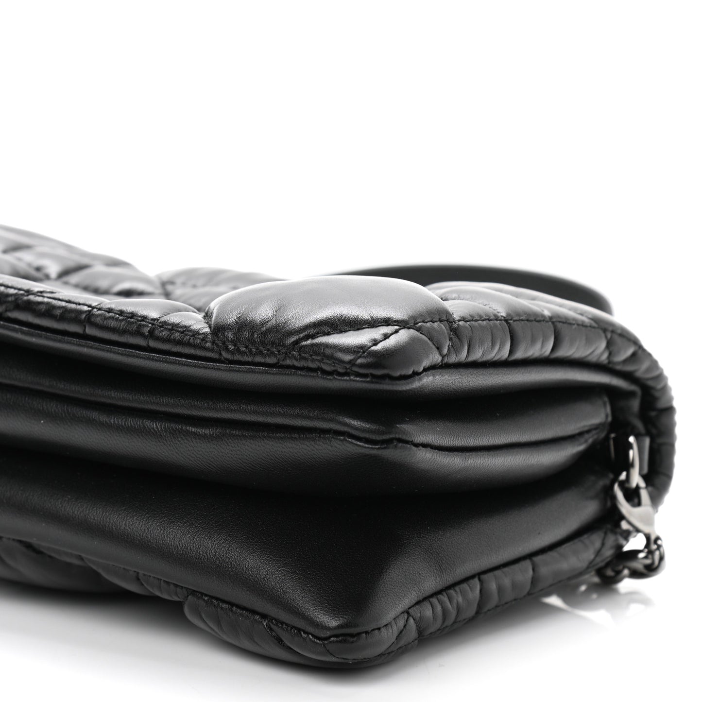 Calfskin Macrocannage Mini Caro Bag Black