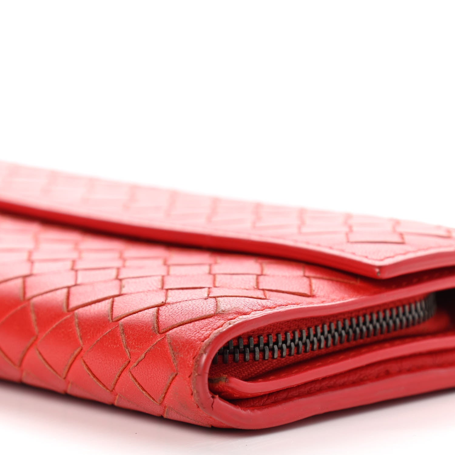 Bottega Veneta Nappa Intrecciato Continental Wallet Red 16 of 19