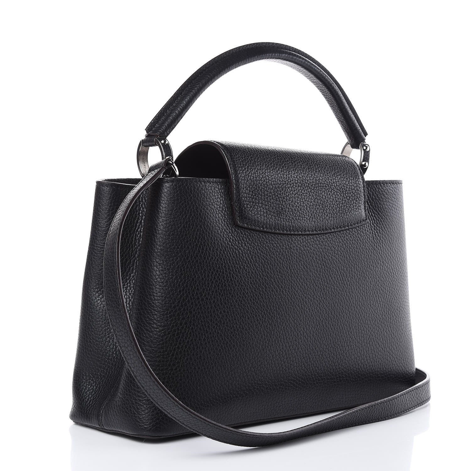 Louis Vuitton Taurillon Capucines PM Black 3 of 9