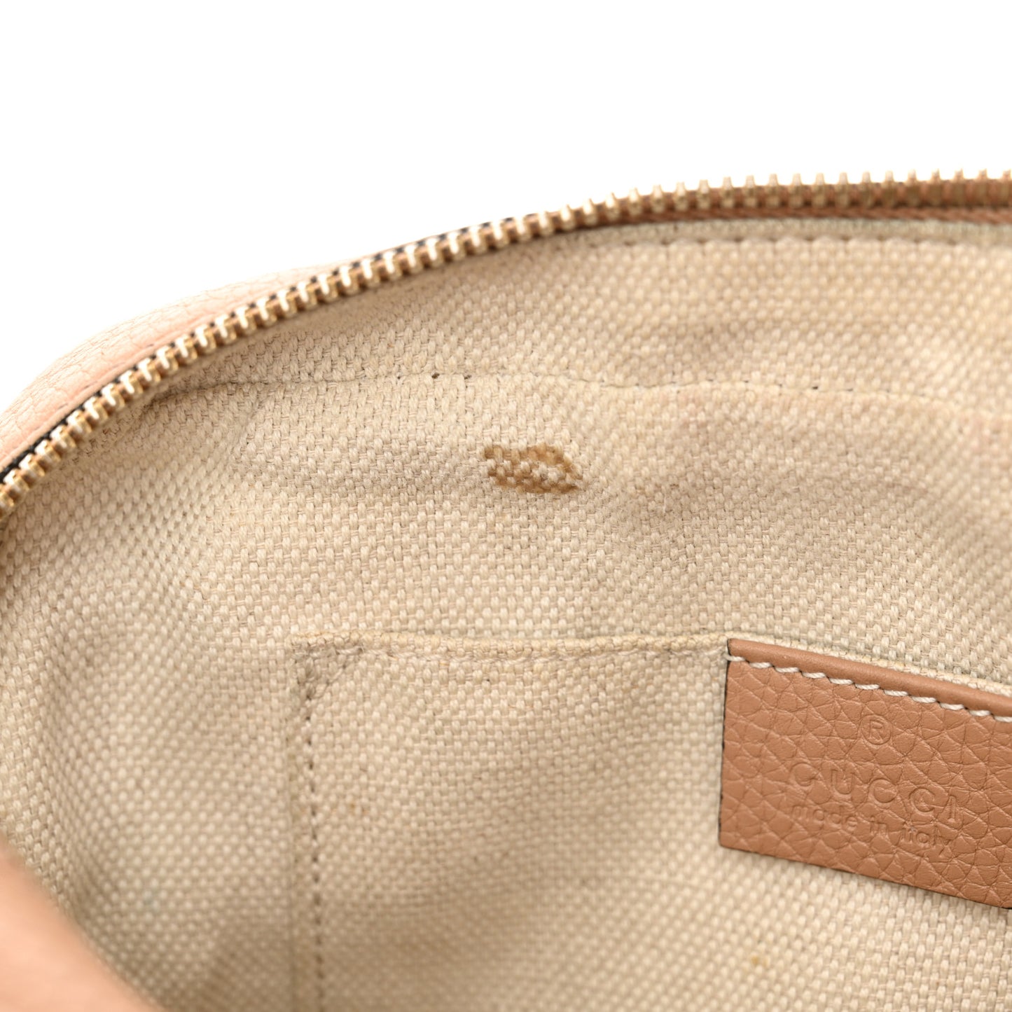 Pebbled Calfskin Small Soho Disco Bag Camelia
