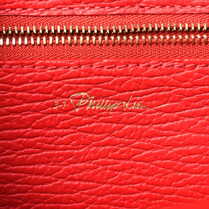 3.1 Phillip Lim Textured Calfskin Medium Pashli Satchel Red 6 of 8