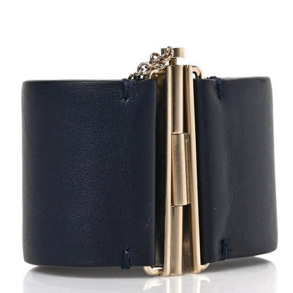Chanel Calfskin CC Wide Cuff M Navy 3 of 4