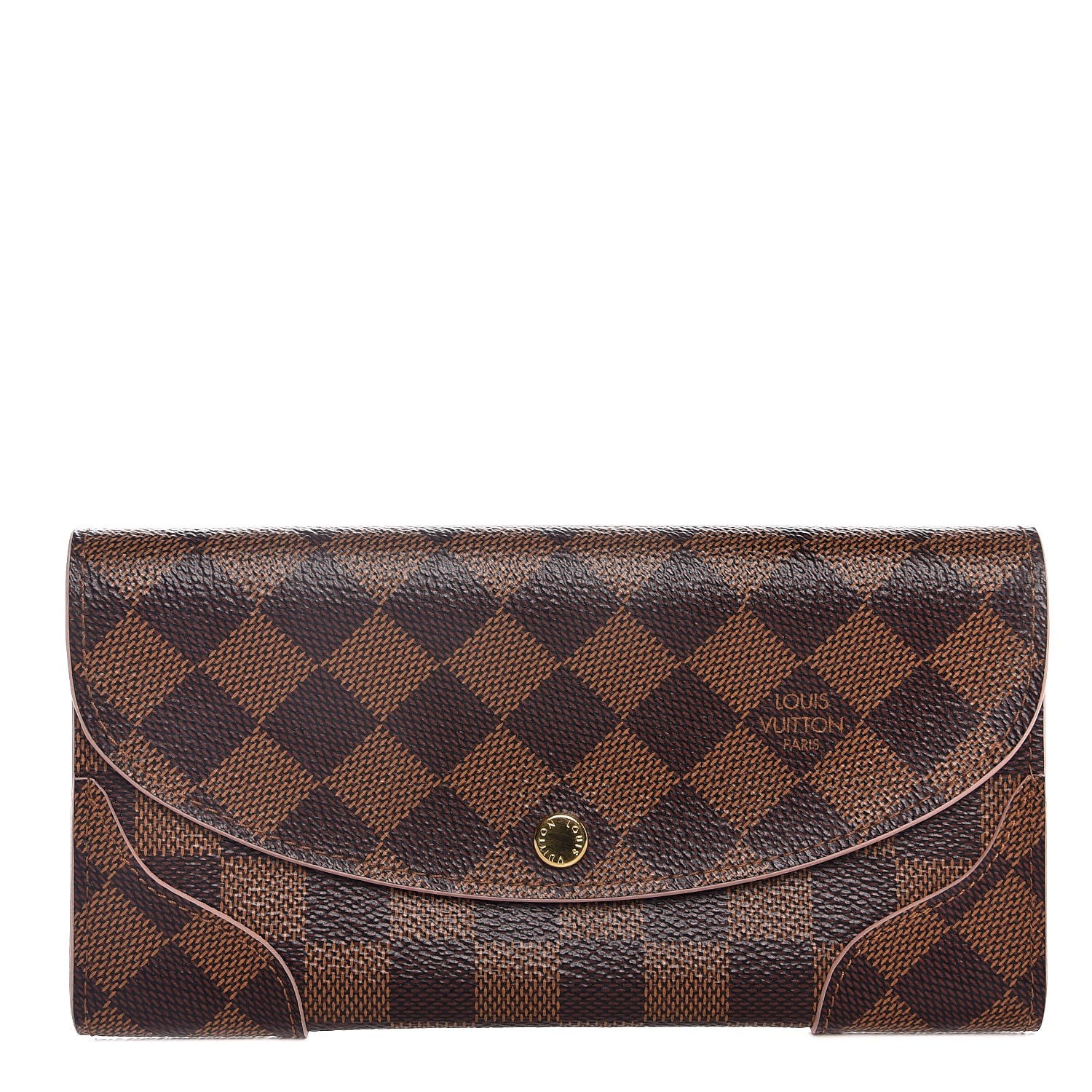 Louis Vuitton Damier Ebene Caissa Wallet Rose Ballerine 1 of 7