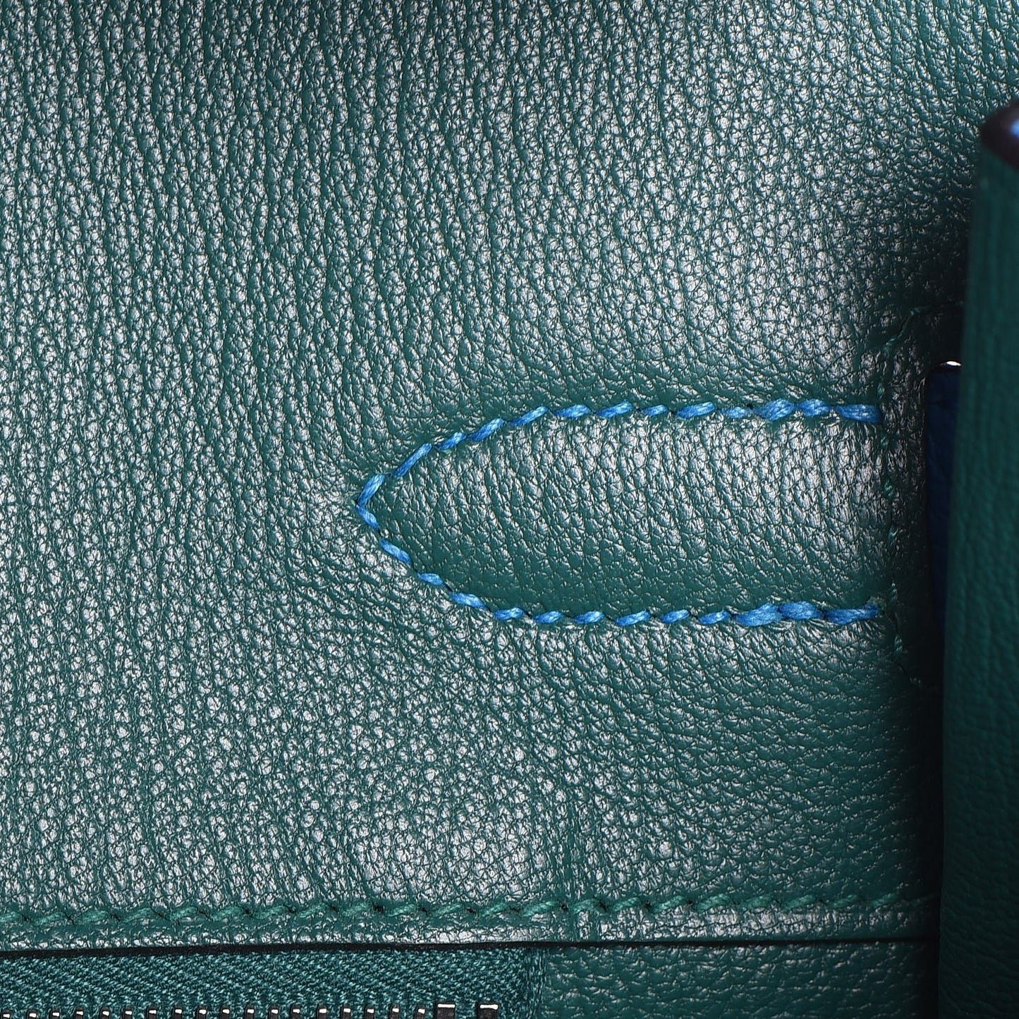 Togo Verso Birkin 35 Bleu Zanzibar Malachite