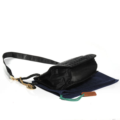 Bottega Veneta Vintage Woven Satin Shoulder Bag Black 4 of 7