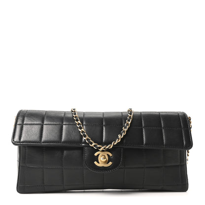 Chanel Lambskin East West Chocolate Bar Flap Black 1 of 10
