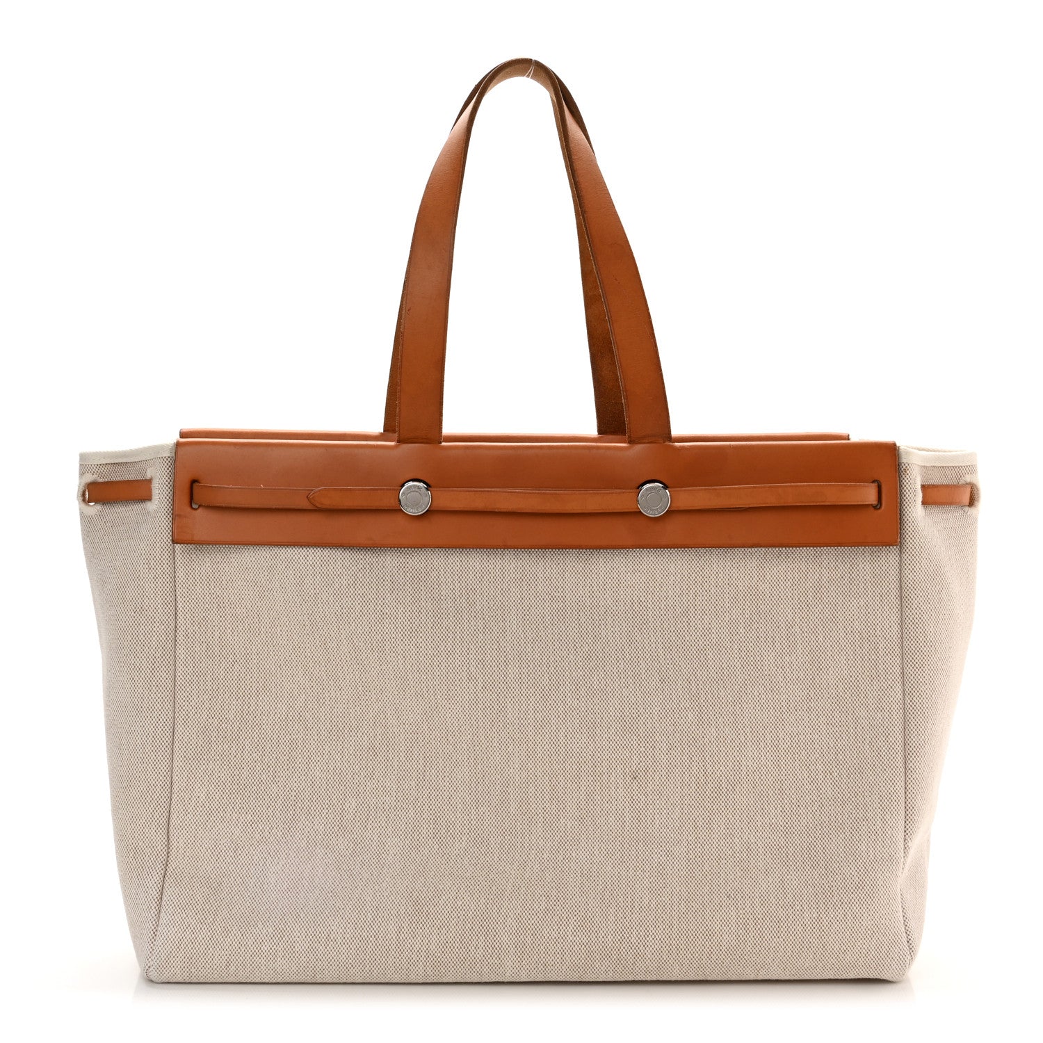 Hermes Toile Vache Hunter Herbag Cabas MM Natural 3 of 17