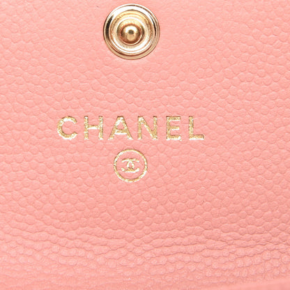 Chanel Caviar Quilted Boy Card Holder Wallet Light Pink 6 of 9