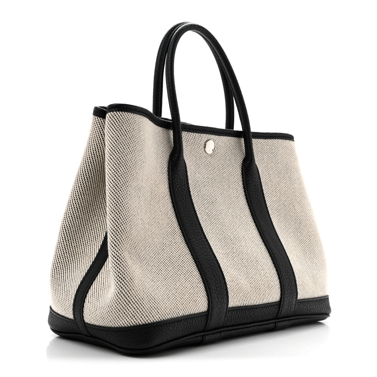 Hermes Twill H Negonda Garden Party 30 TPM Tote Ecru Black 3 of 11