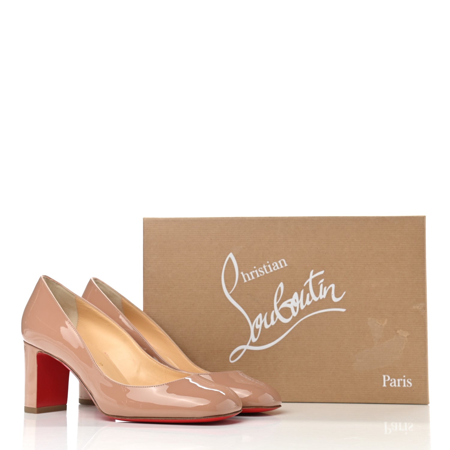 Christian Louboutin Patent Cadrilla 70 Pumps 36 Nude 8 of 8