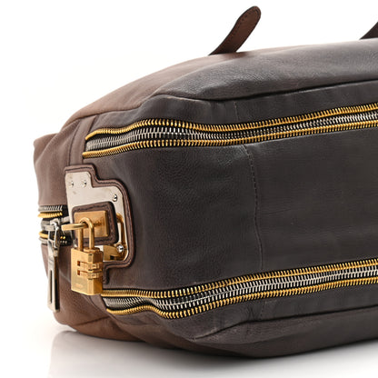 Prada Glace Calf Zippers Plaque Boston Ardesia Nudo 8 of 12