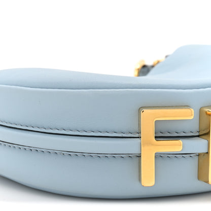 Fendi Vitello Grace Matte Nano Fendigraphy Hobo Charm Azzurro Baby 10 of 10
