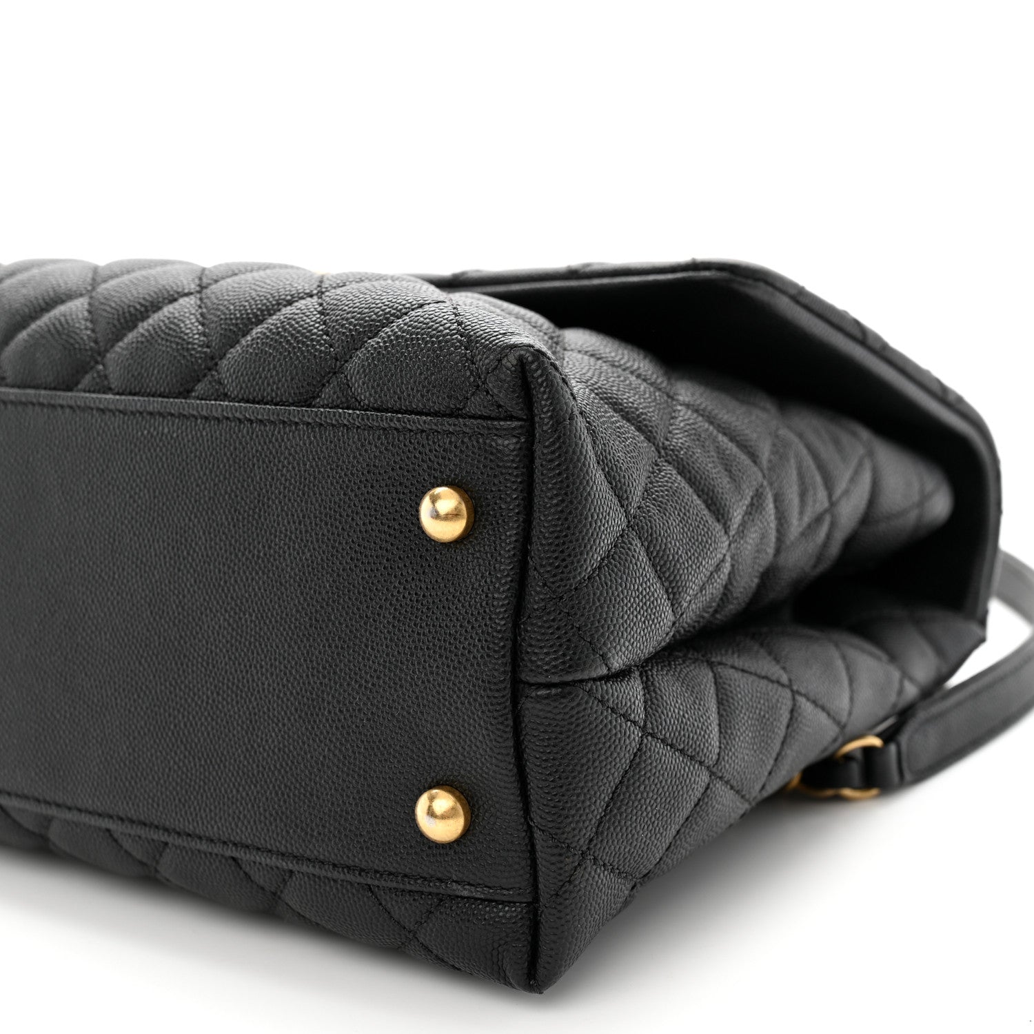 Chanel Caviar Quilted Medium Coco Handle Flap Black 10 of 11