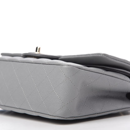 Chanel Caviar Quilted Medium Double Flap Grey 7 of 12