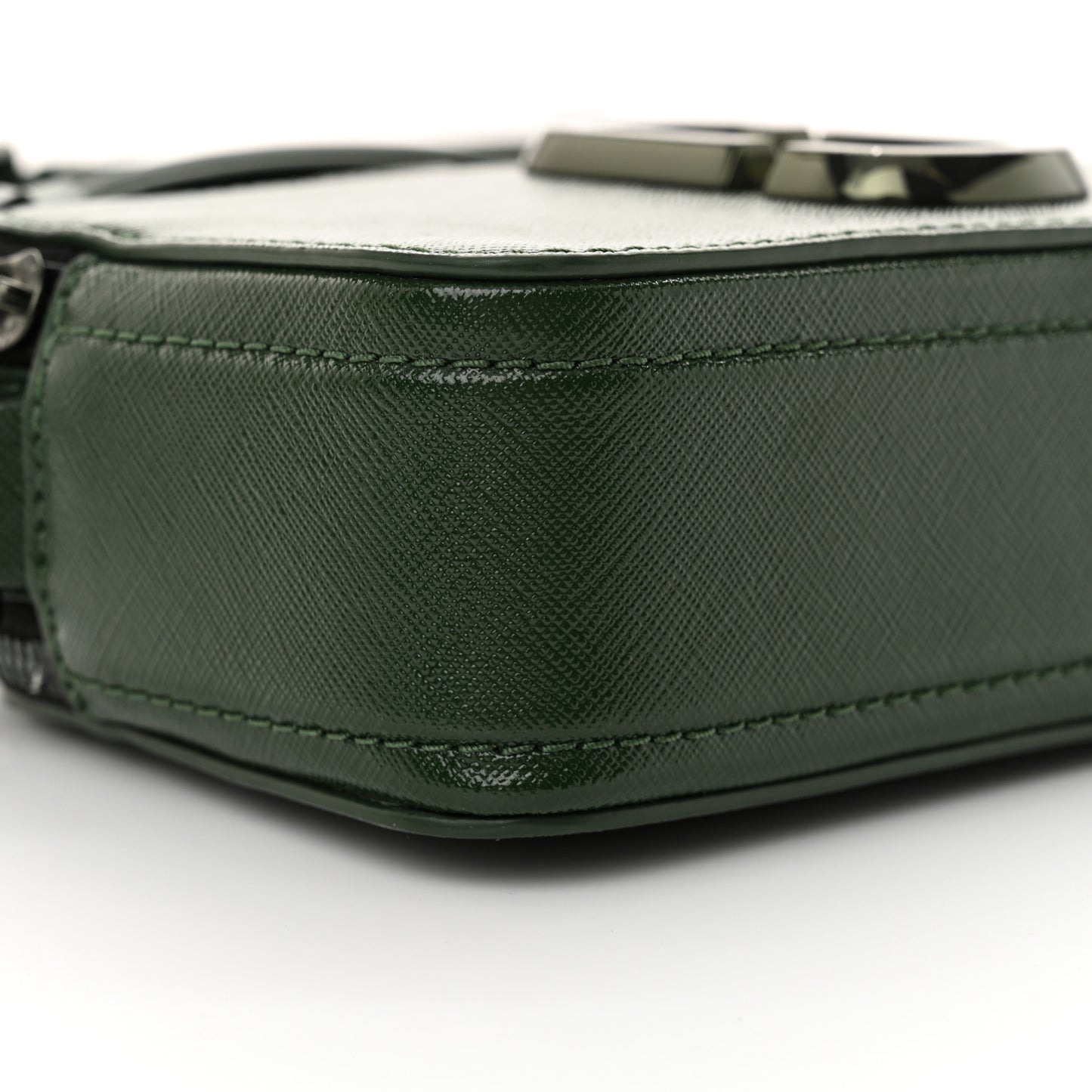 Saffiano Small Snapshot Camera Bag Olive Green
