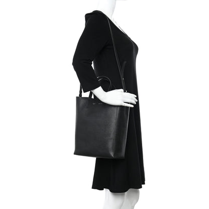 Celine Grained Calfskin Small Vertical Cabas Black 2 of 11