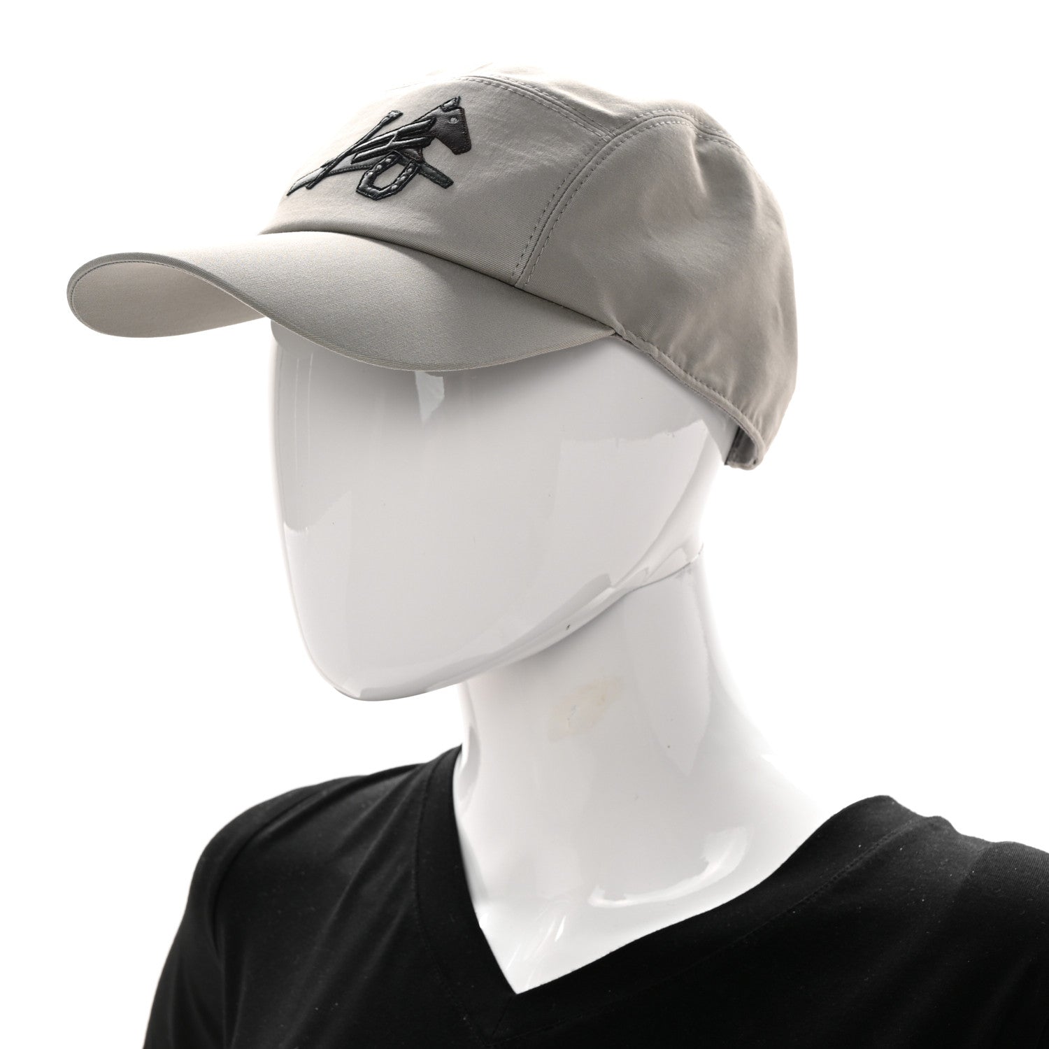 Hermes Stretch Cotton Lambskin Nevada Puzzle Equestre Hat 57 Pierre 2 of 11