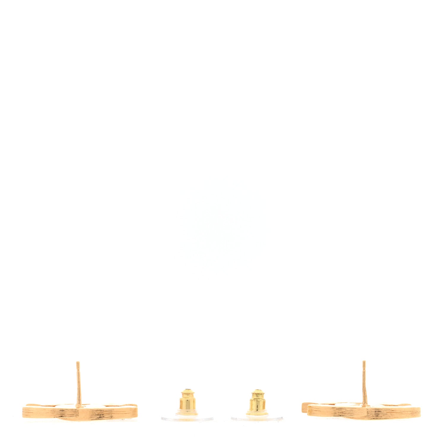 Chanel Crystal Baguette CC Earrings Gold 3 of 5