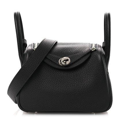Hermes Taurillon Clemence Mini Lindy 20 Caban 1 of 10