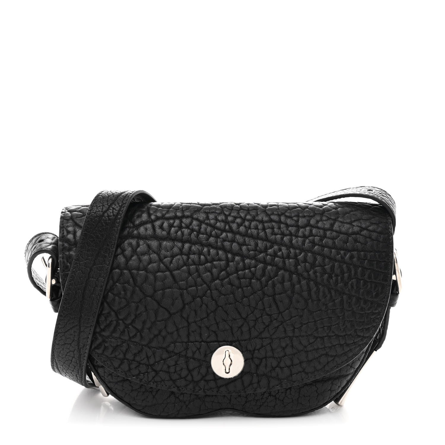 Burberry Grain Calfskin Small Chess Satchel Bag Black 1 of 9