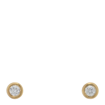 Tiffany 18K Yellow Gold Diamond .16ctw Elsa Peretti Diamonds By The Yard Earrings 1 of 4