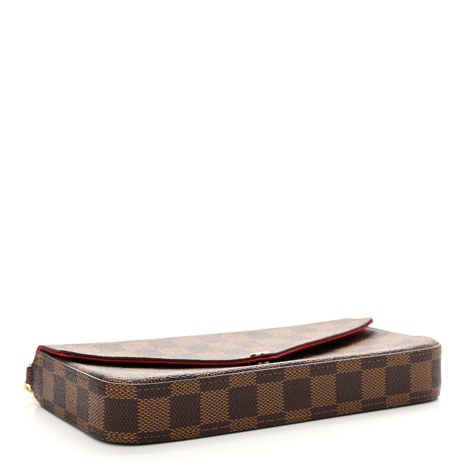 Louis Vuitton Damier Ebene Pochette Felicie Chain Wallet 4 of 13