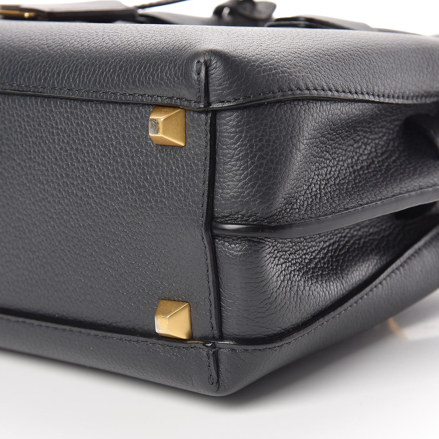 Grained Calfskin Mini Milla Tote Phantom Grey