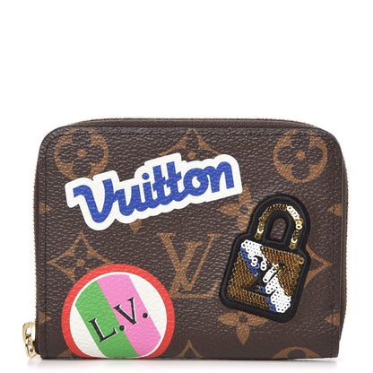 Louis Vuitton Monogram Travel Stickers Zippy Coin Purse 1 of 8