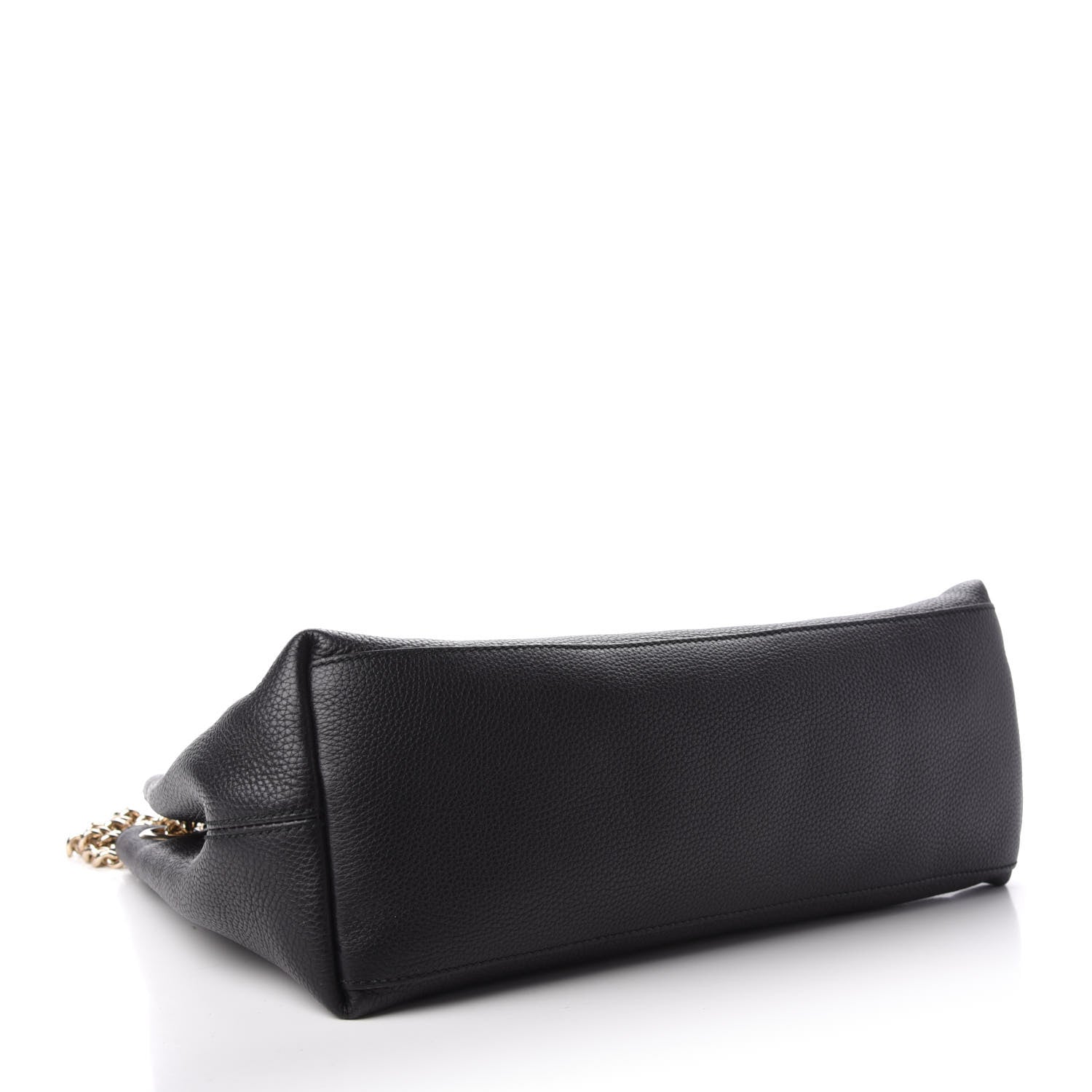 Gucci Pebbled Calfskin Medium Soho Chain Shoulder Bag Black 4 of 9