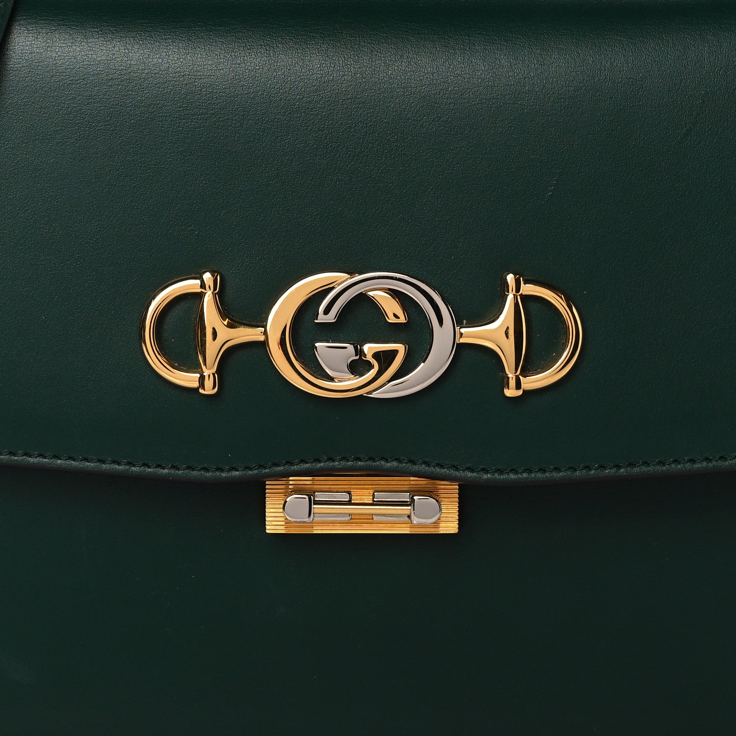 Gucci Grainy Calfskin Small Zumi Shoulder Bag Vintage Green 8 of 12