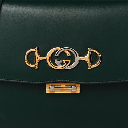 Gucci Grainy Calfskin Small Zumi Shoulder Bag Vintage Green 8 of 12