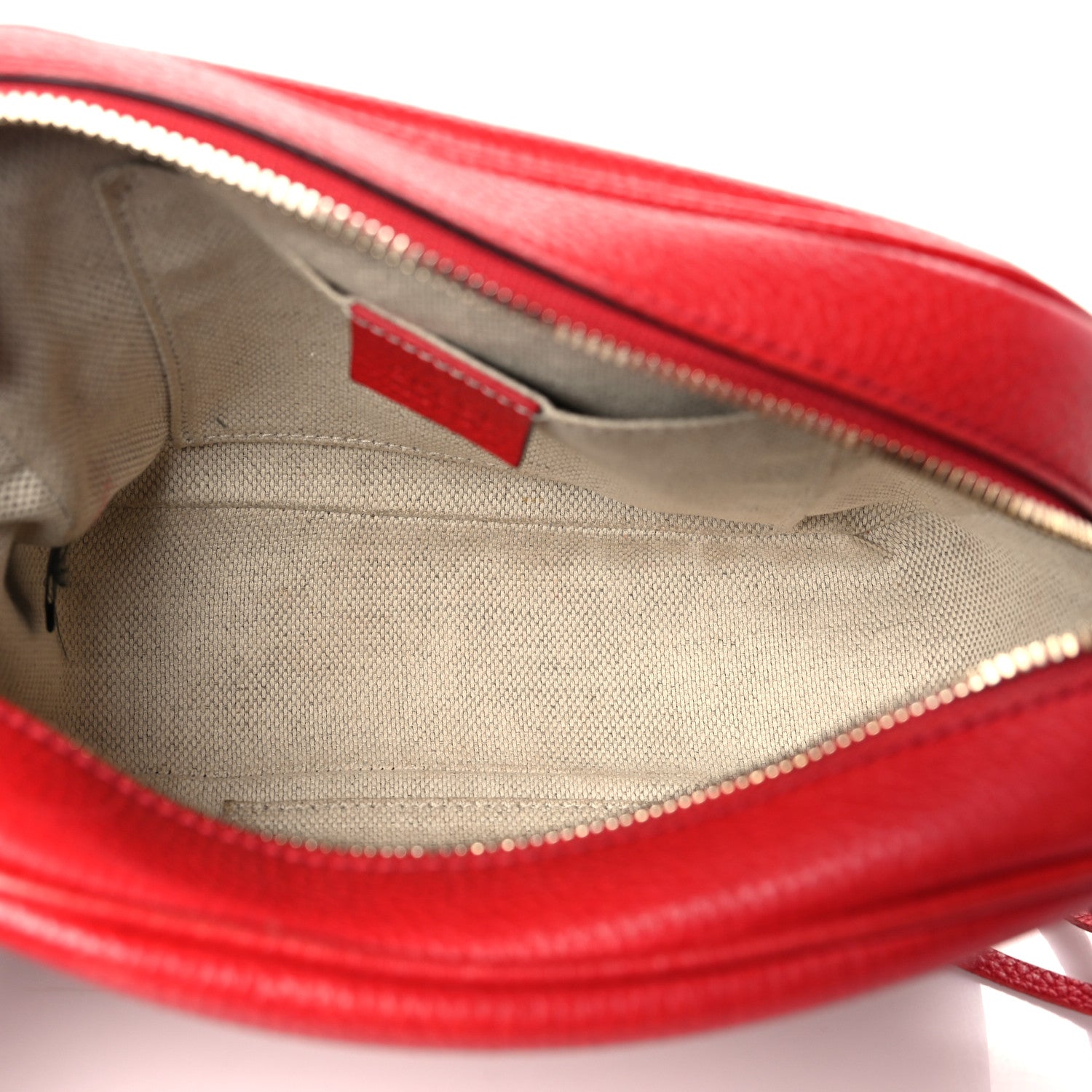 Gucci Pebbled Calfskin Small Soho Disco Bag Tabasco Red 5 of 9