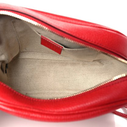 Gucci Pebbled Calfskin Small Soho Disco Bag Tabasco Red 5 of 9