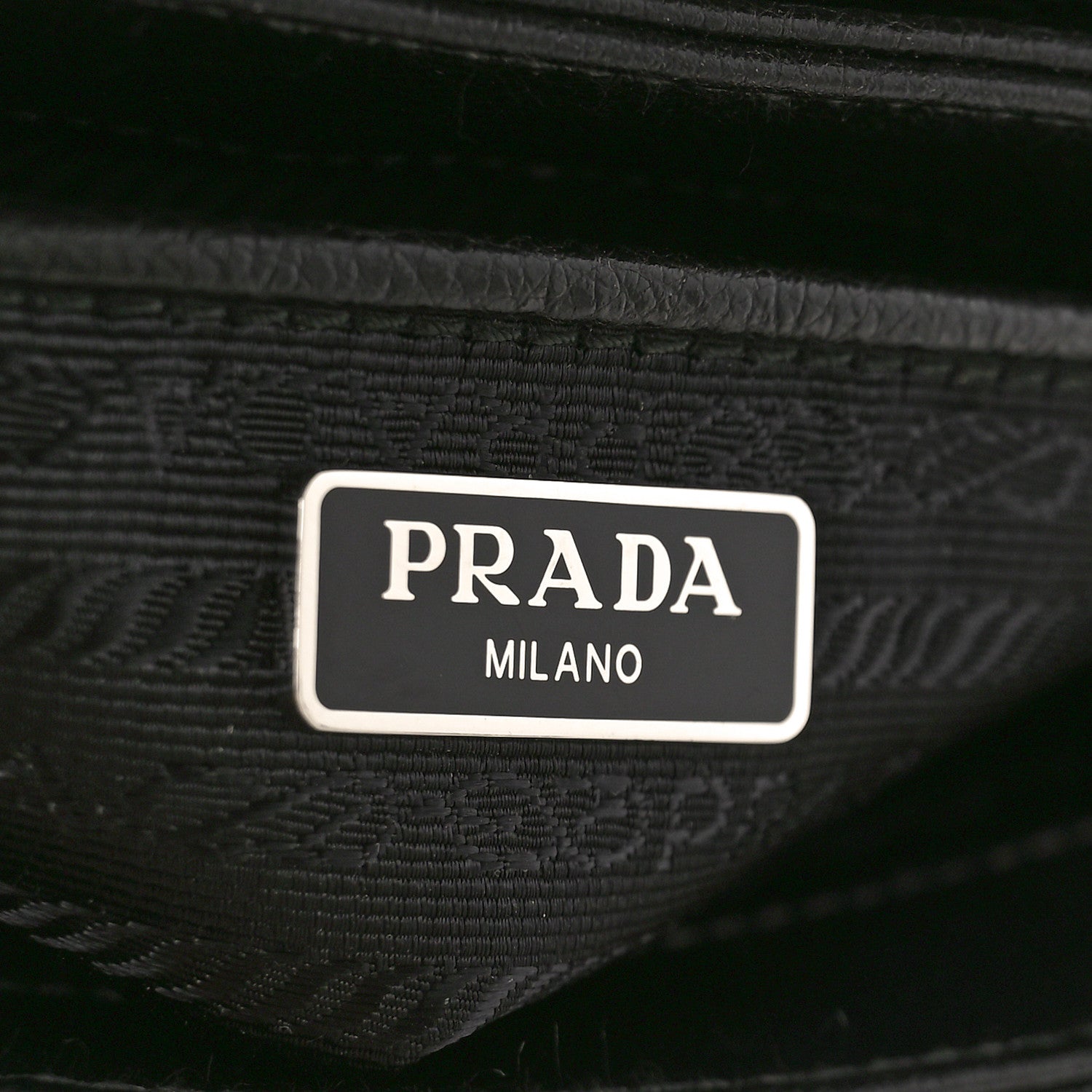Prada Saffiano Chain Shoulder Bag Black 6 of 9