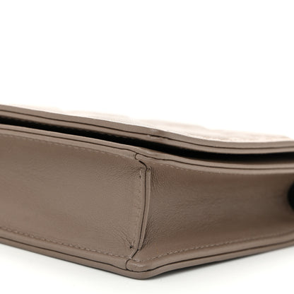 Christian Dior Lambskin Cannage Lady Dior Pouch Warm Taupe 10 of 10