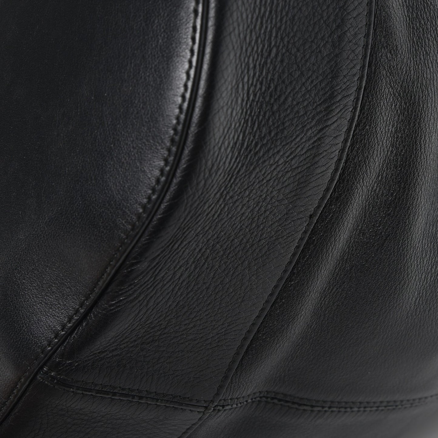 Veau Papier Classic Hardware Drop Bucket Bag Nero Black